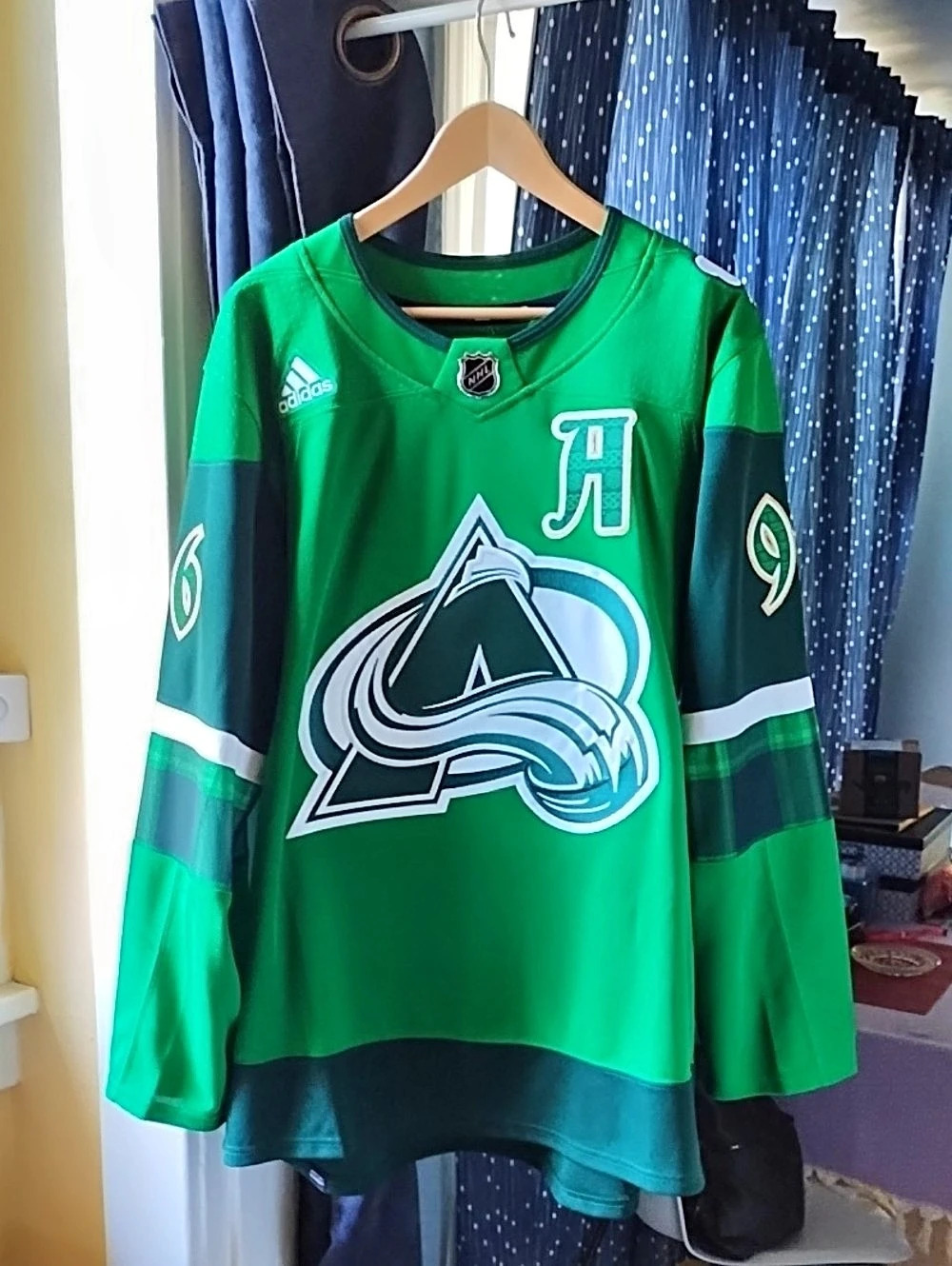 adidas Colorado Avalanche St. Patrick's Day Primegreen Authentic Jersey - Mikko